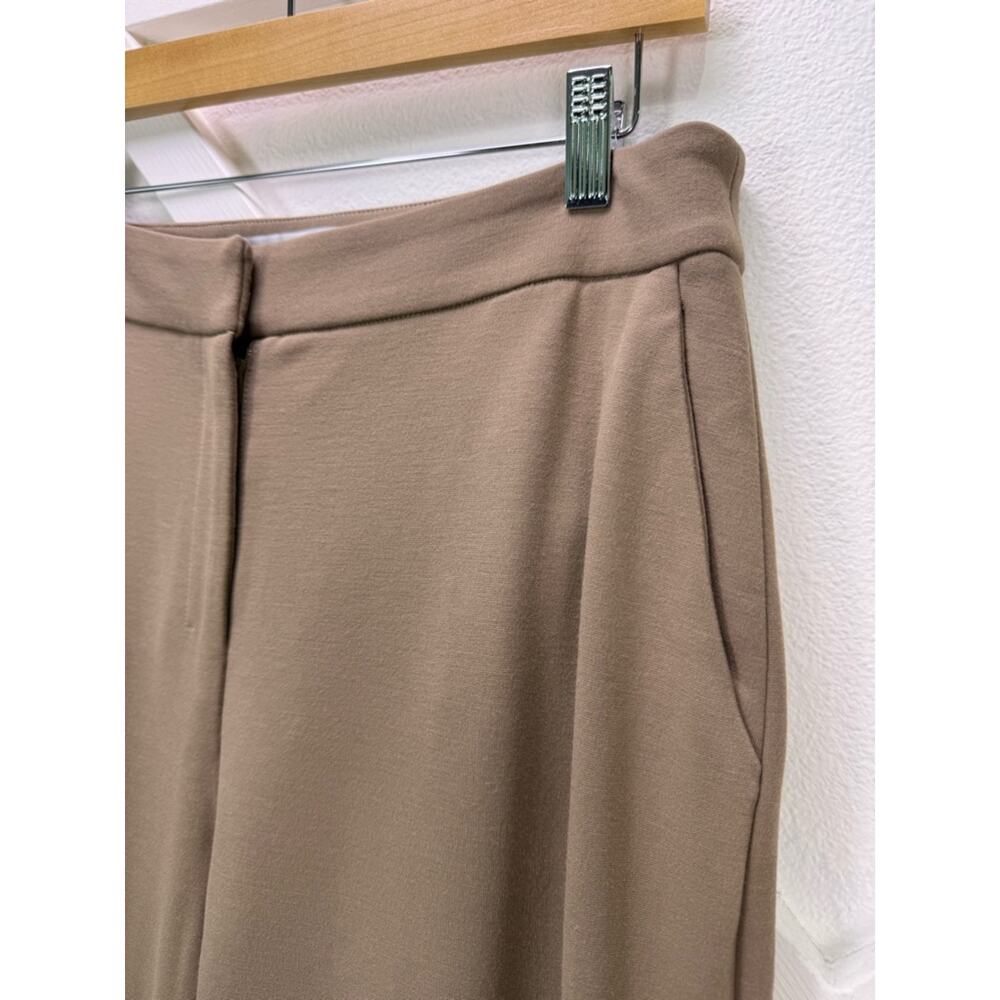 NWT MM LaFleur Pippa Pant Cropped Wide Leg Stretch Russet Tan Brown Size 12 - Picture 4 of 14